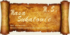 Maša Šukalović vizit kartica